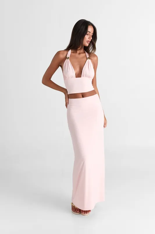 Cleo Maxi Skirt Pink - Sasha Therese