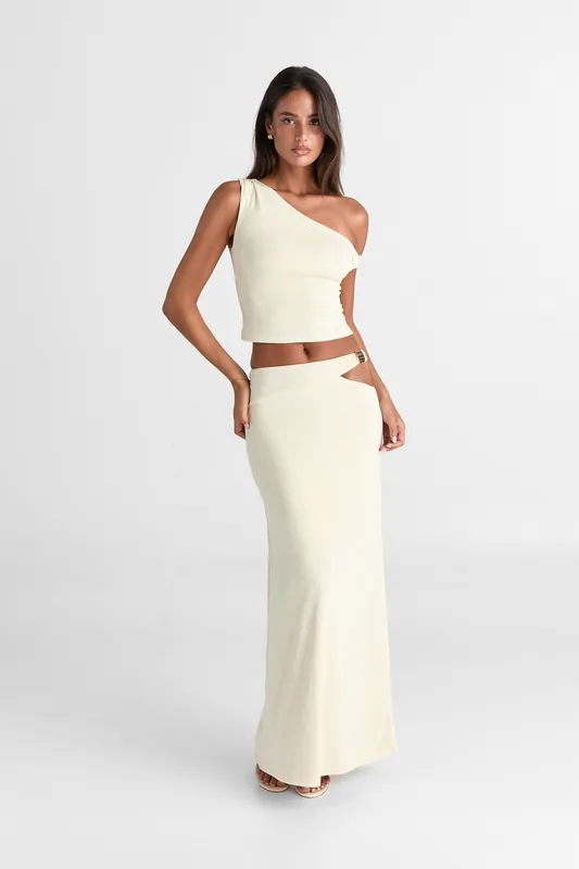 Lilah Maxi Skirt Butter - Sasha Therese