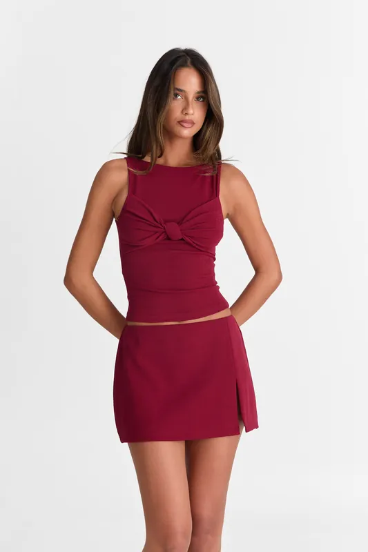 Isla Mini Skirt Ruby - Sasha Therese