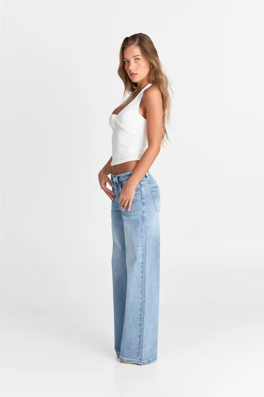 Aliyah Jean Denim Blue - Sasha Therese