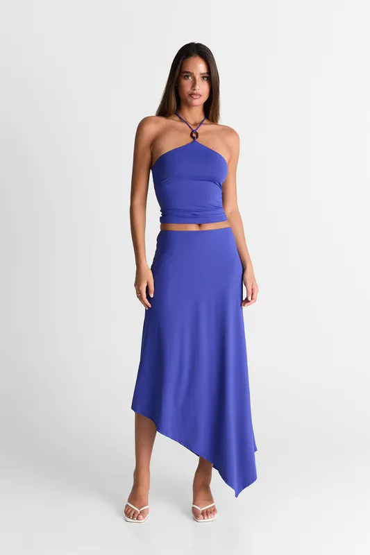 Lyra Maxi Skirt Cobalt - Sasha Therese
