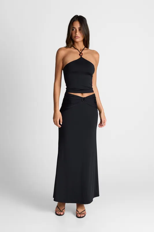 Siena Maxi Skirt Black - Sasha Therese