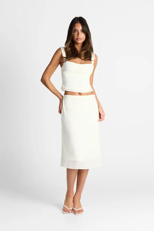 Daphne Skirt Ivory - Sasha Therese