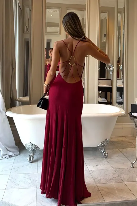Electra Maxi Dress Red - Sasha Therese