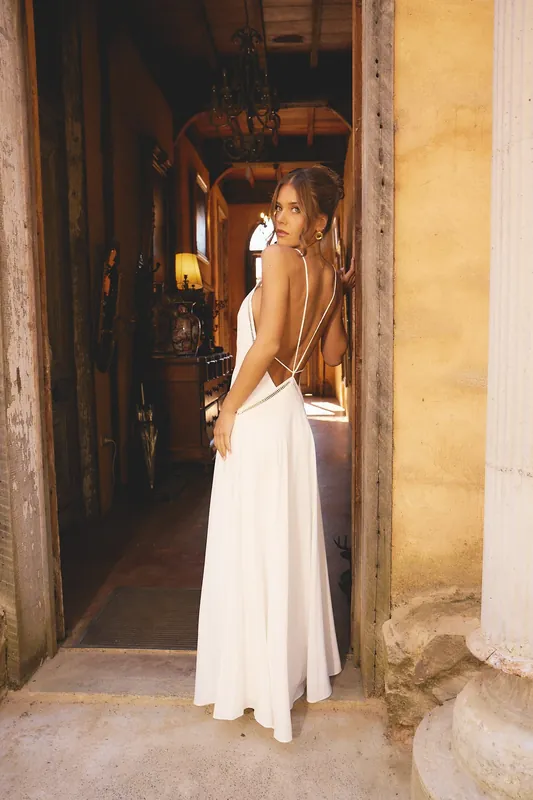 Posey Maxi Dress White - Sasha Therese