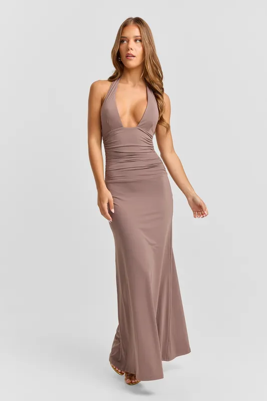 Ivy Maxi Dress Mushroom - Sasha Therese