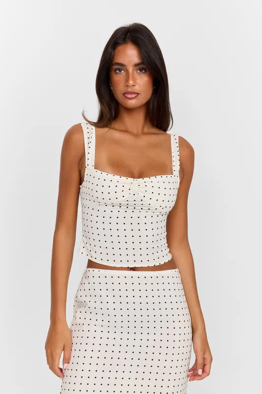 Lottie Top White Polkadot - Sasha Therese