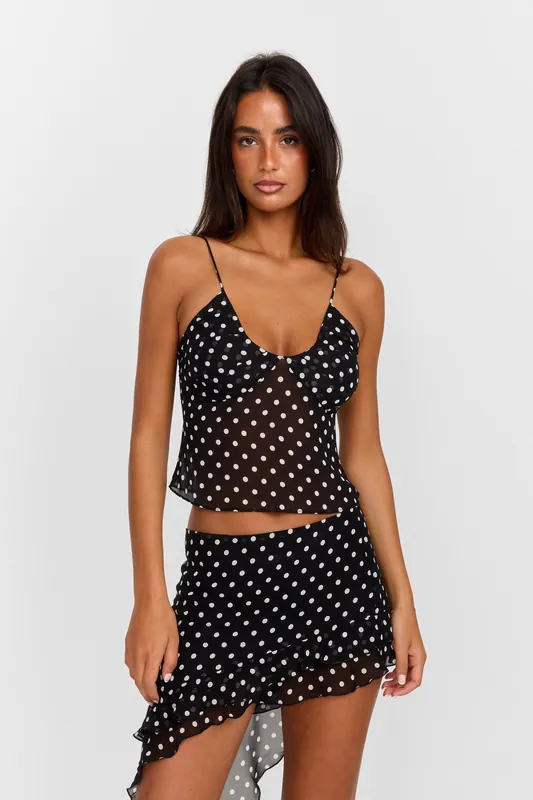 Clara Top Black Polkadot - Sasha Therese