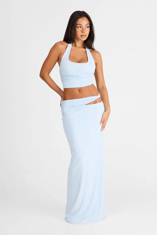 Violette Maxi Skirt Blue - Sasha Therese