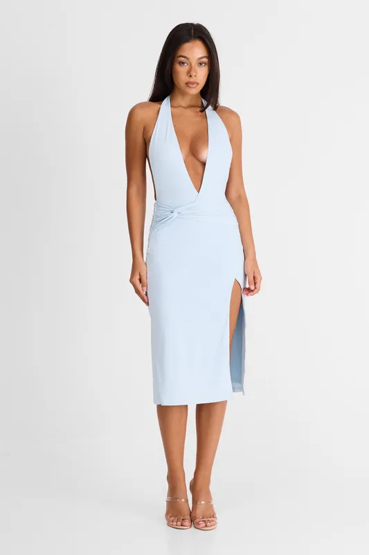Camille Midi Dress Blue - Sasha Therese