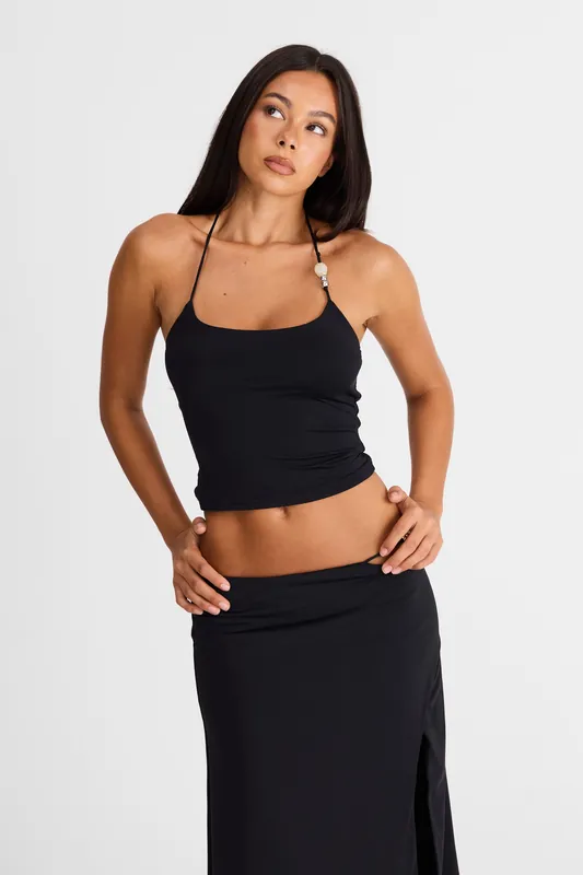 Hazel Tank Black - Sasha Therese