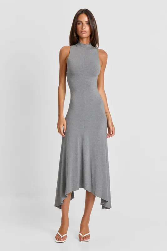 Maeve Midi Dress Grey Marle - Sasha Therese