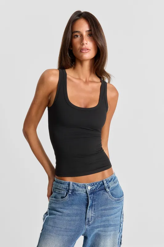 Pippa Reversible Tank Black - Sasha Therese