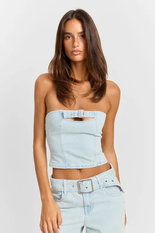 Ebony Bustier Blue - Sasha Therese