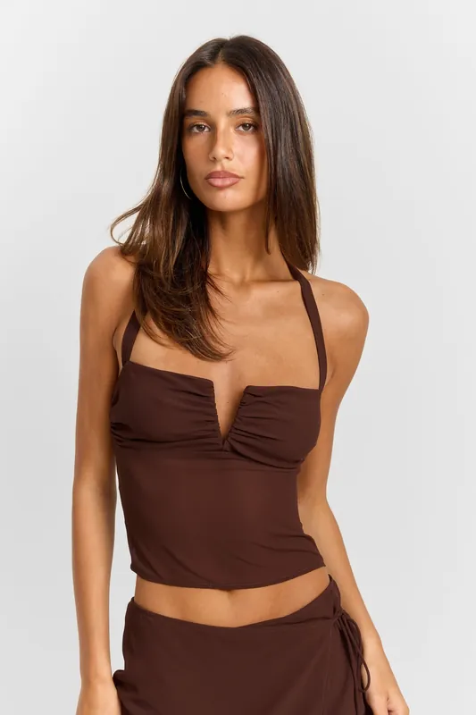 Victoria Top Chocolate - Sasha Therese