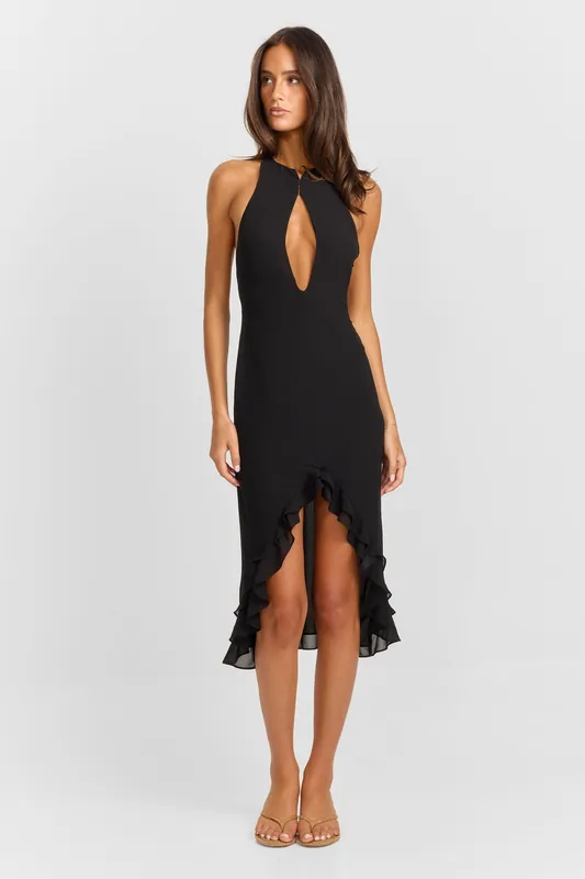 Cora Midi Dress Black - Sasha Therese