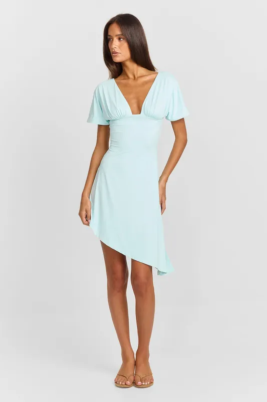 Winnie Mini Dress Blue - Sasha Therese