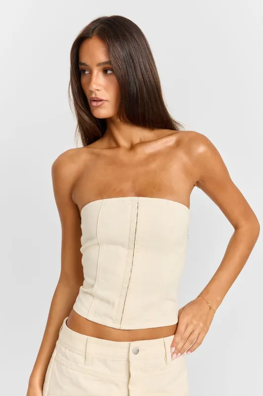 Elira Bustier Cream - Sasha Therese