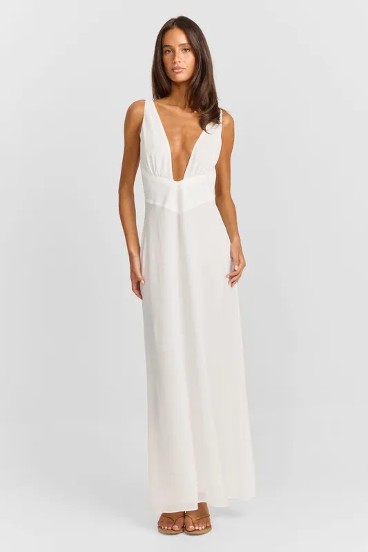 Juno Maxi Dress White - Sasha Therese