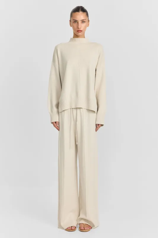 Maxine Knit Pant Cream - Sasha Therese