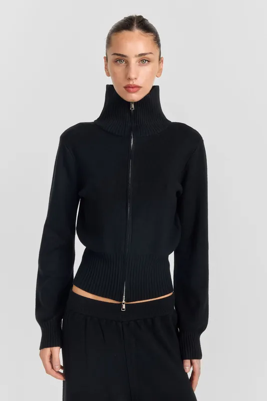 Clarisse Knit Jacket Black - Sasha Therese