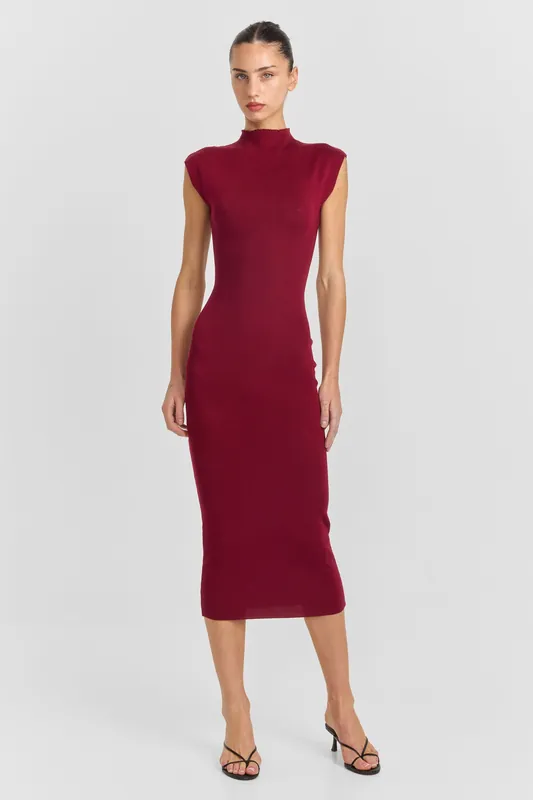 Suzette Midi Dress Red - Sasha Therese