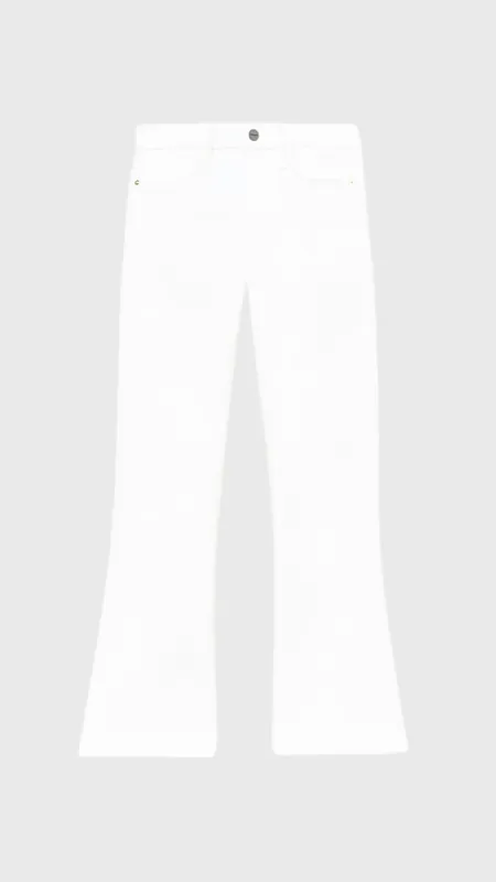 Frame Le Crop Mini Boot Jean in Blanc
