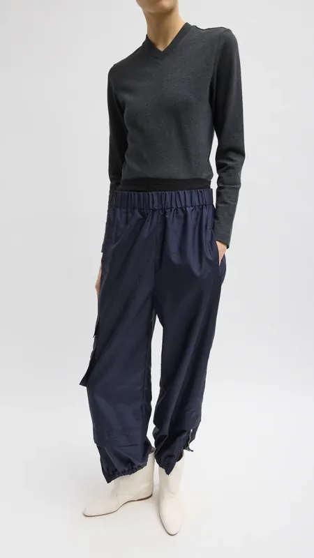 Tibi Crispy Nylon Wilt Pull On Jogger