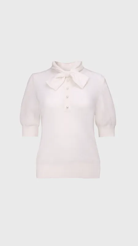 Allude Bow Sweater in Fleur
