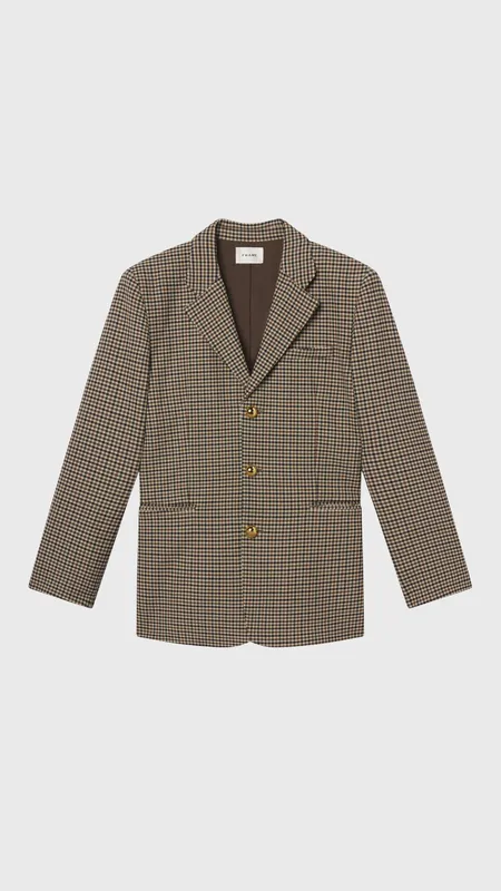 Frame The Houndstooth Blazer in Navy Multi