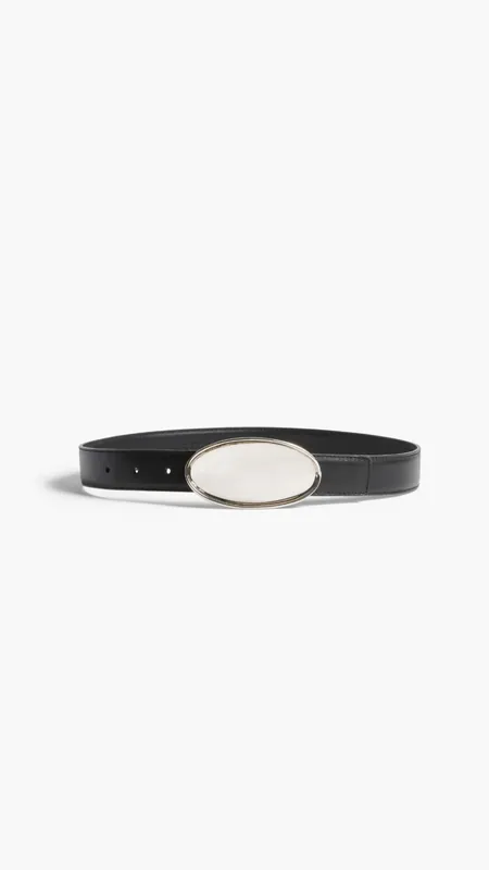 Altuzarra Oval Plaque Belt in Black