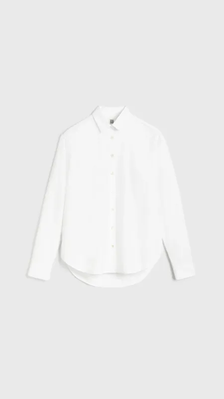 Toteme Signature Cotton Shirt in White