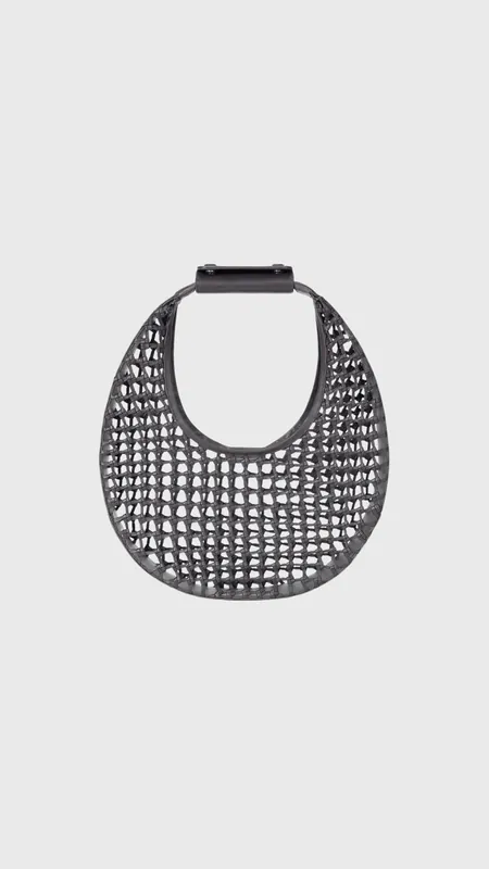 Staud Moon Hand Knotted Tote Bag in Espresso
