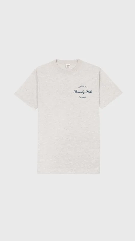 Sporty & Rich Beverly Script T-Shirt in Heather Gray