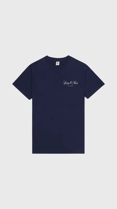 Sporty & Rich Vendome LA T-Shirt in Navy/White