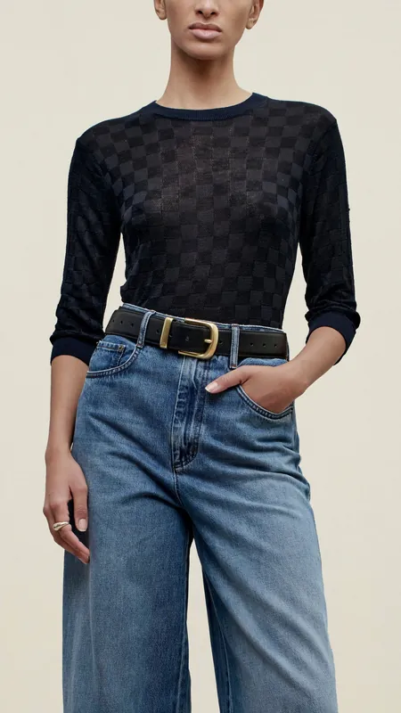 Kallmeyer Lennon Crewneck Tee in Midnight