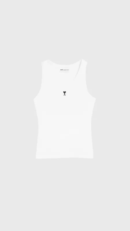 Ami Cotton Ami De Coeur Tank