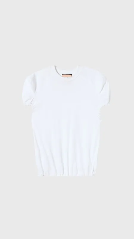 Plan C Cap Sleeve Tee in White