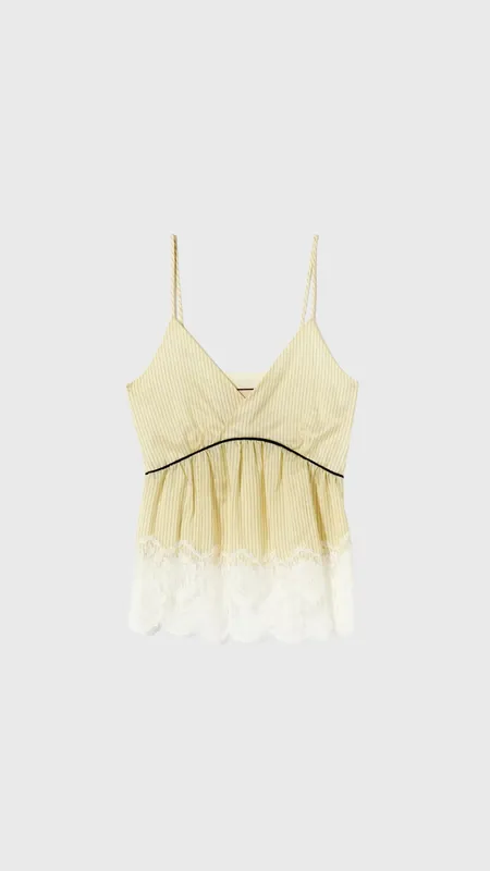 Plan C Cami Tank Top in Yellow