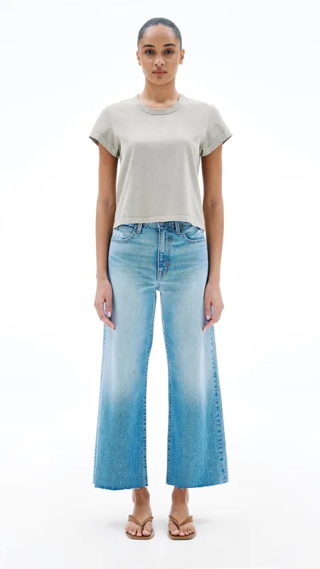 Slvrlake Grace Crop Jean in Find Your Way Blue