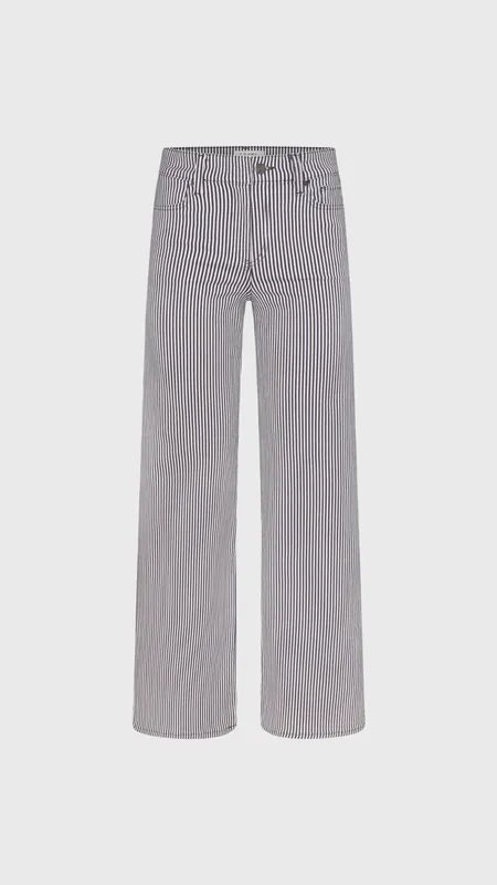 Frame Le Slim Palazzo Jean in Navy Stripe