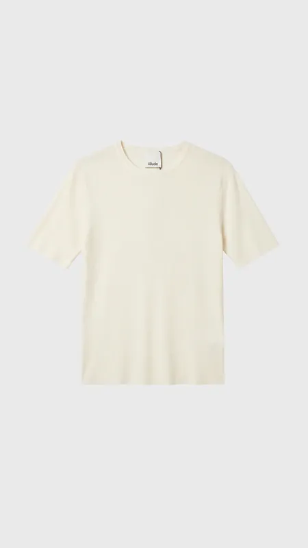Allude Round Neck Sweater in Ivory