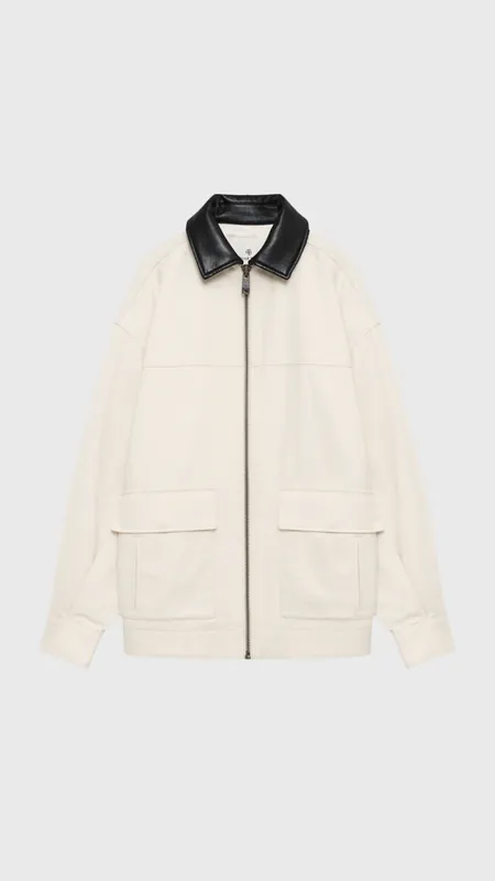 Anine Bing Holden Jacket in Cream