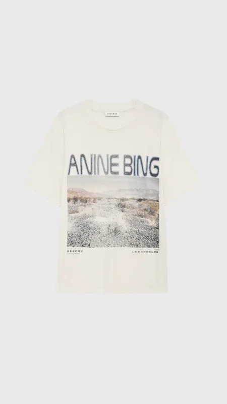 Anine Bing Cade Tee Wildflowers in Off White