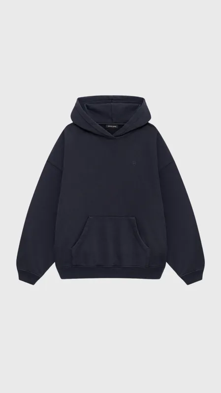 Anine Bing Harvey Sweatshirt Stencil in Vintage Black
