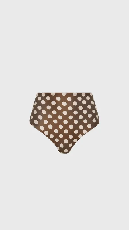 Faithfull Afonso Bikini Bottom in Cioccolato Dot