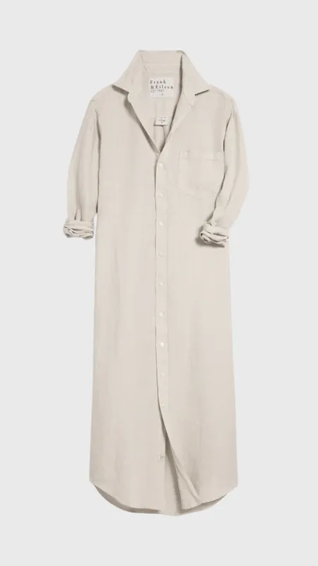 Frank & Eileen Rory Maxi Shirtdress in Sand Linen