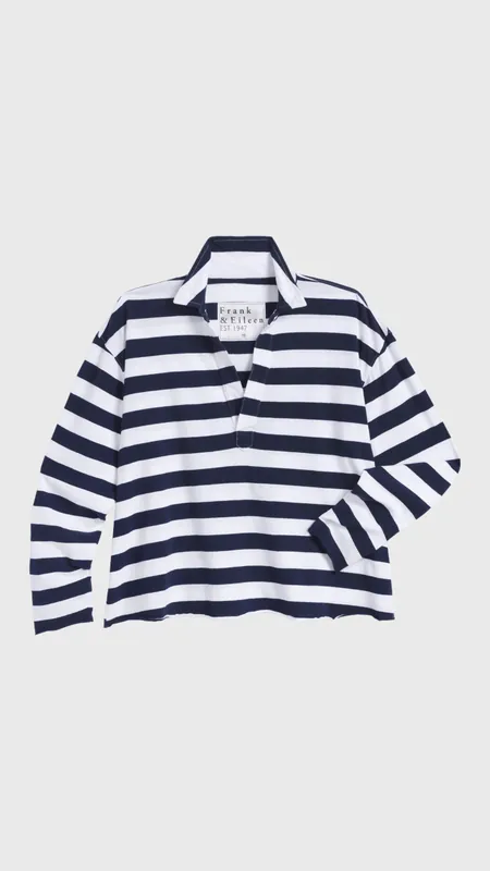 Frank & Eileen Patrick Popover Henley in Nautical Stripe