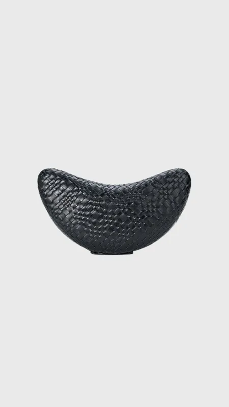 Staud Crescent Clutch in Black