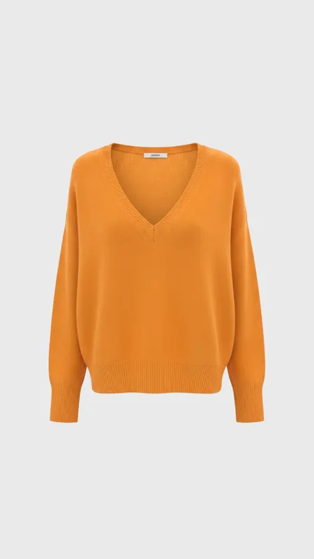 Odeeh V Neck Sweater in Marigold